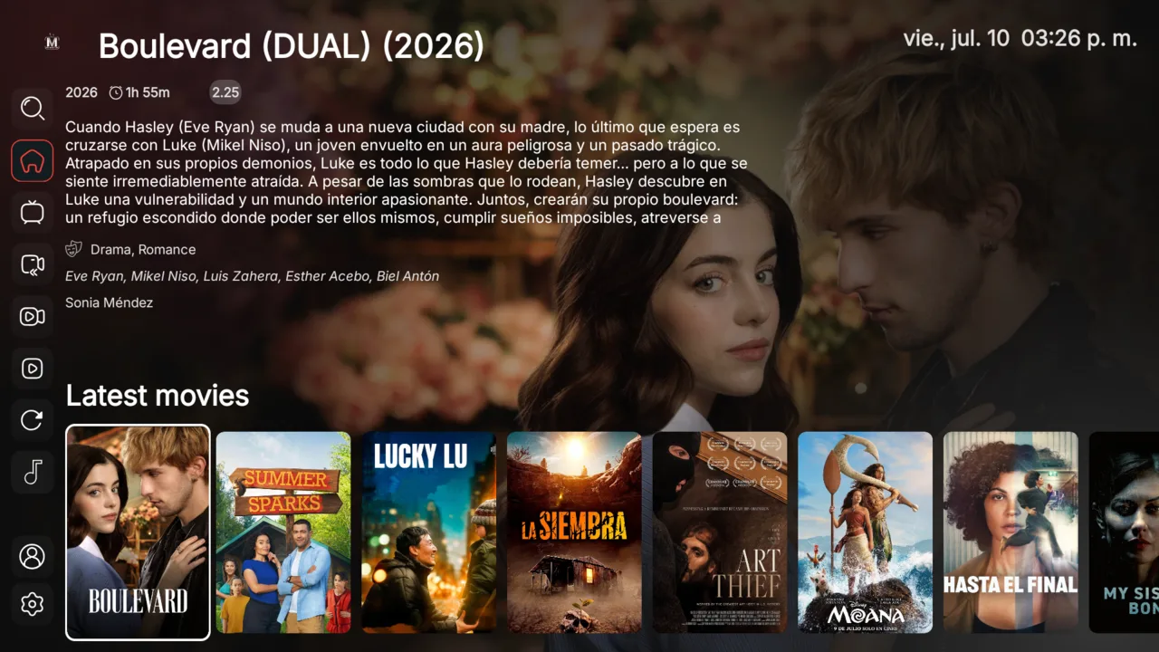 Interfaz de 9Xtream4K Player lista para personalizar con tu marca