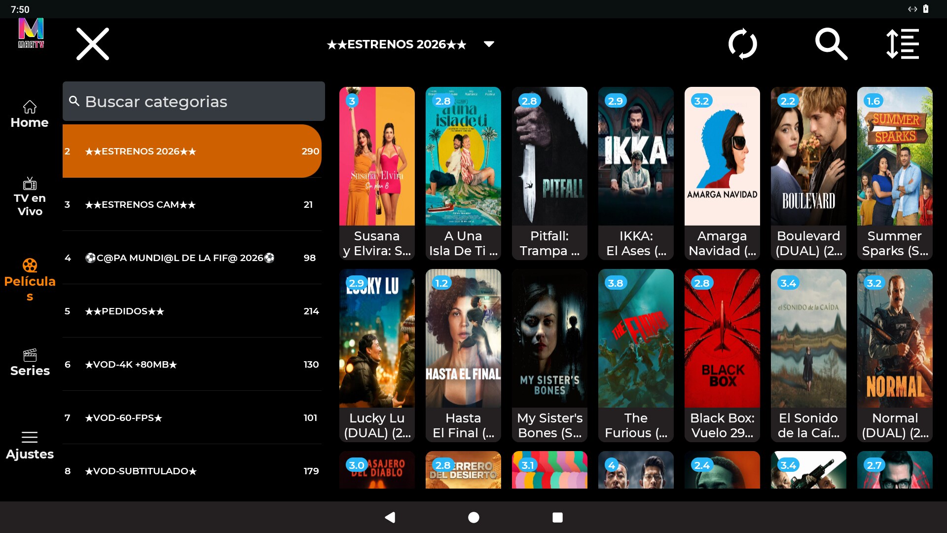 Dev Player 4K — Películas