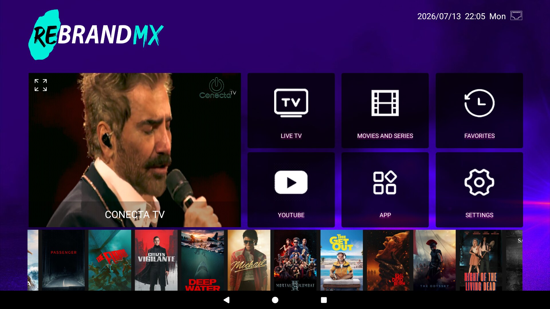 Interfaz de 6 Estilo Android Launcher lista para personalizar con tu marca