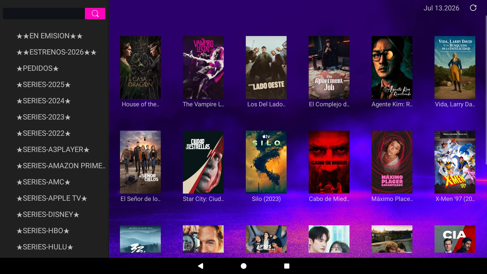 6 estilo android LAUNCHER — Películas y series