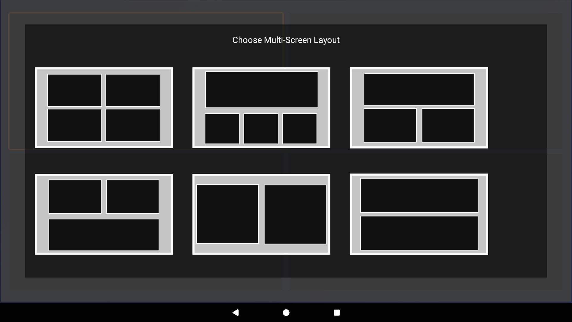 Multi Pantalla: 6 disposiciones de canales
