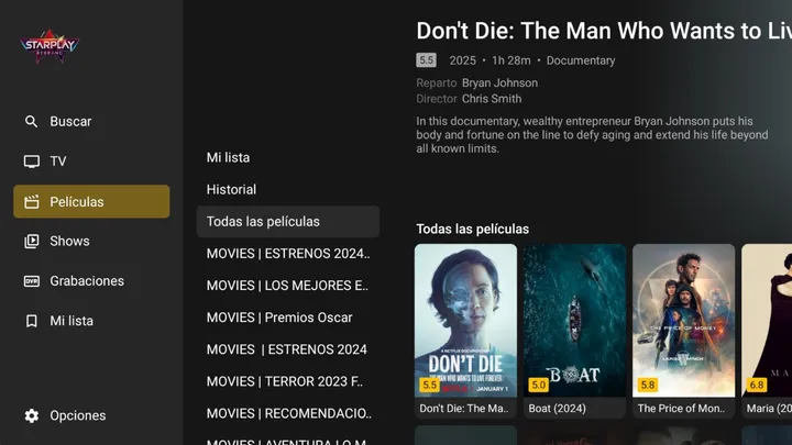 Interfaz de TIVIMATE 5.1 lista para personalizar con tu marca