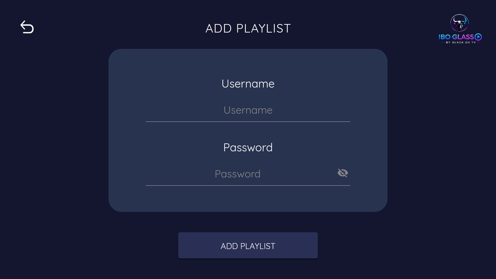 IBO X4.3 — Add Playlist
