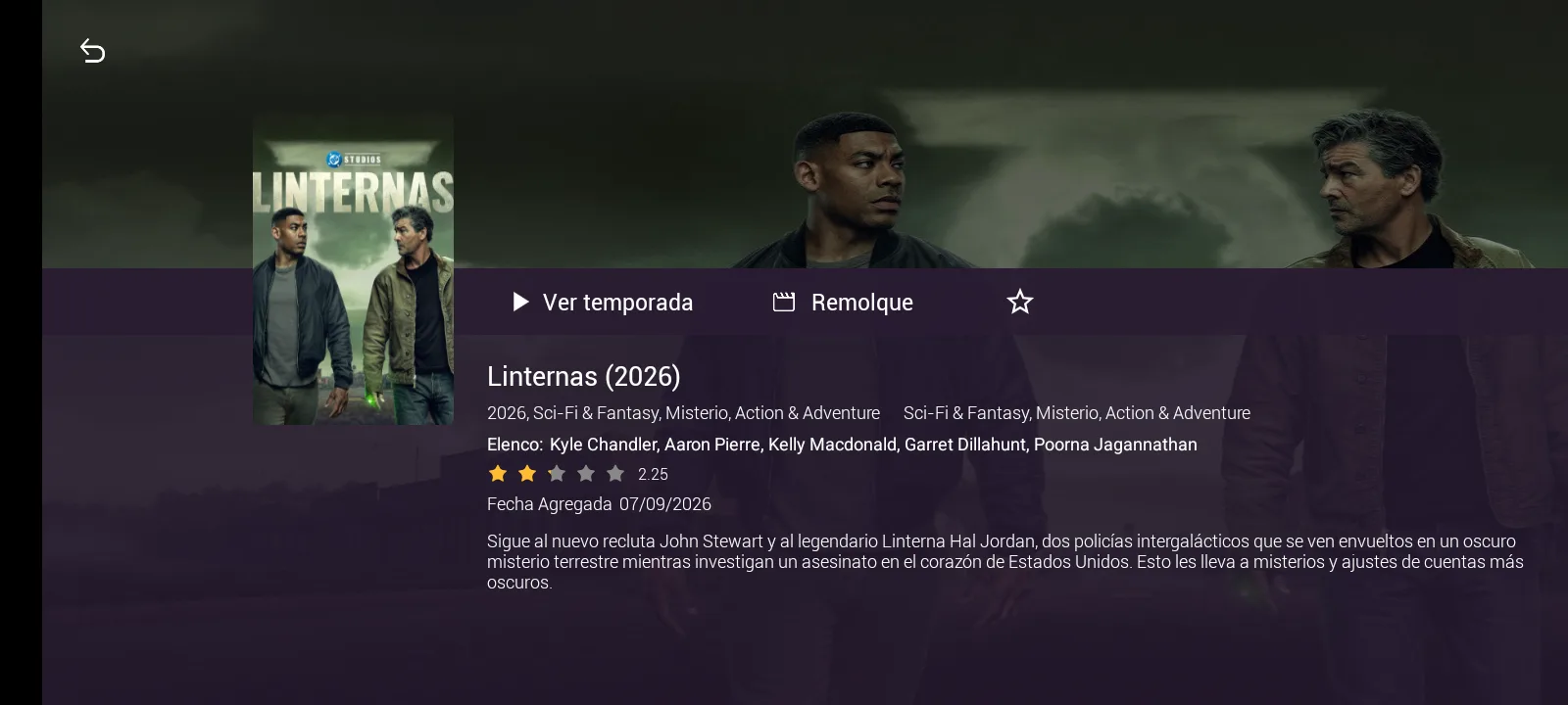 IPTVREBRANDSCR IBO FLASH - ficha de serie con temporadas
