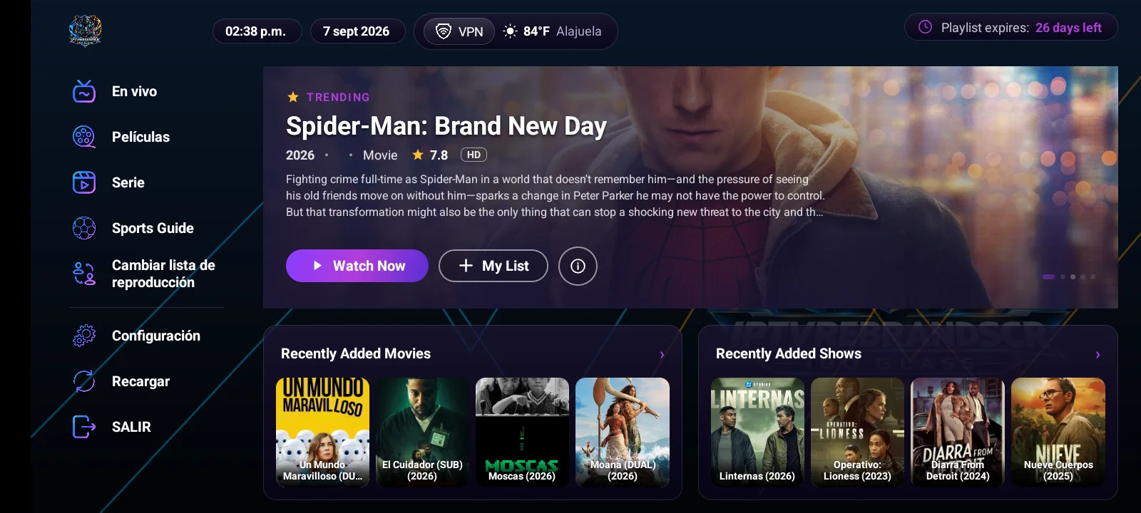 IPTVREBRANDSCR IBO GLASS - inicio premium con TV, películas y series