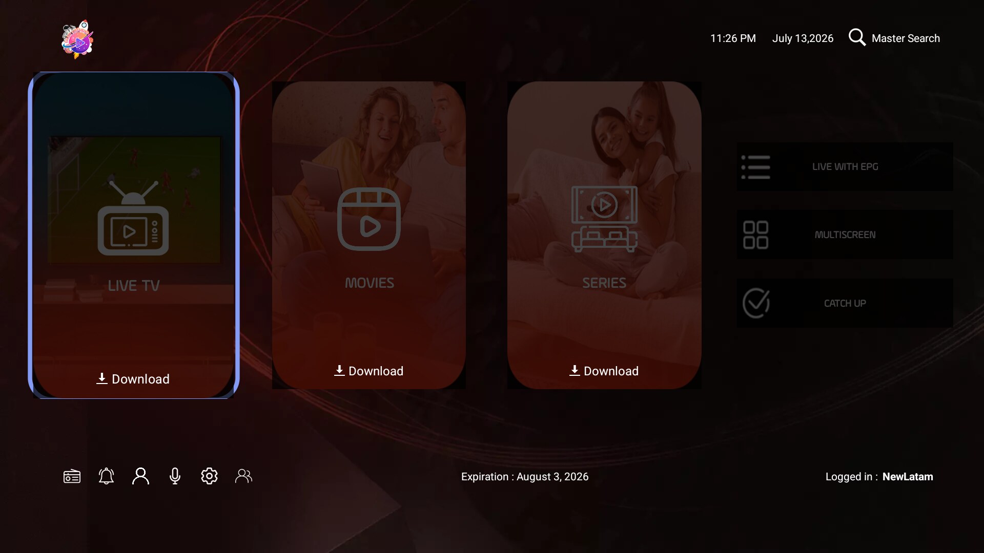 Interfaz de KINGTV lista para personalizar con tu marca