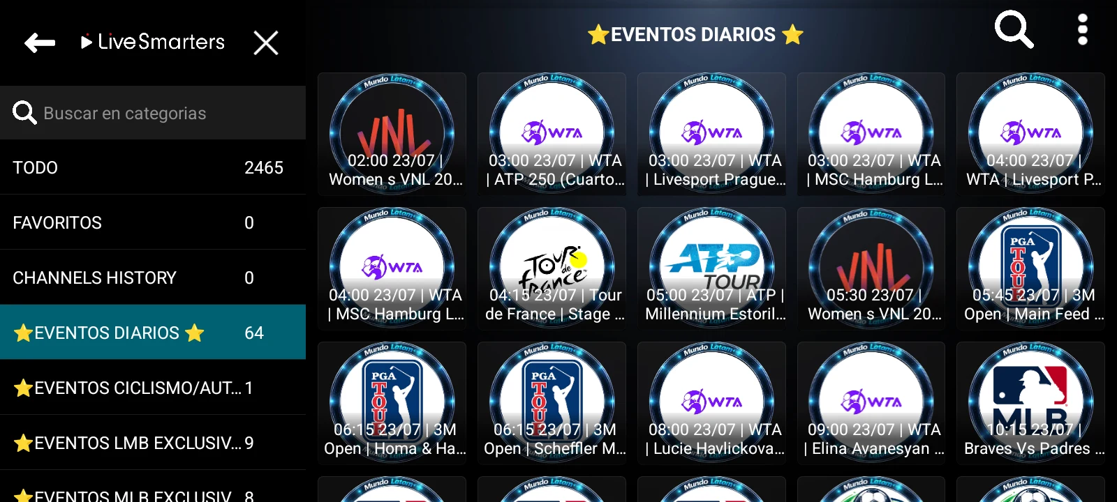 Canales de TV en vivo