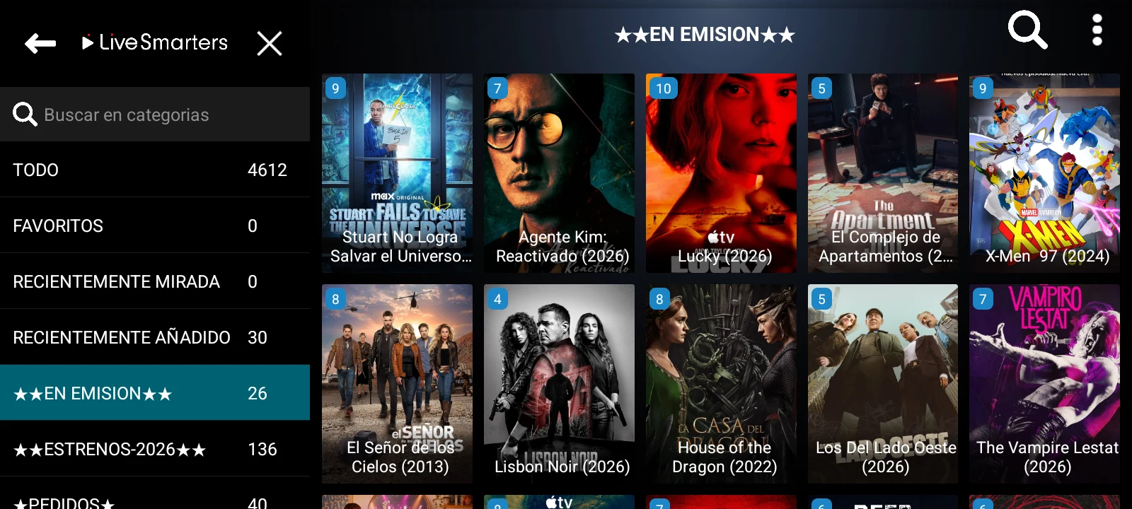 Catalogo de series