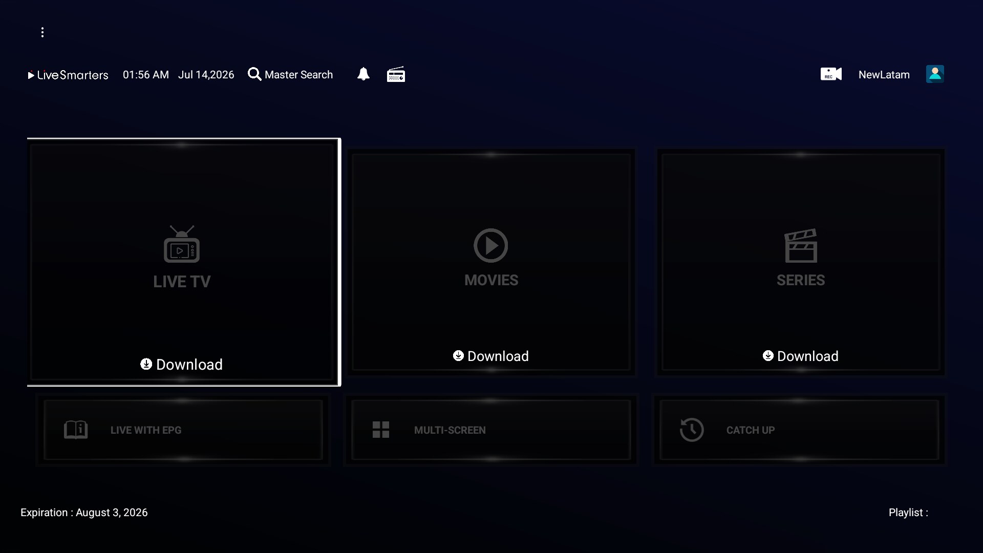 Interfaz de Live Smarters V5 lista para personalizar con tu marca