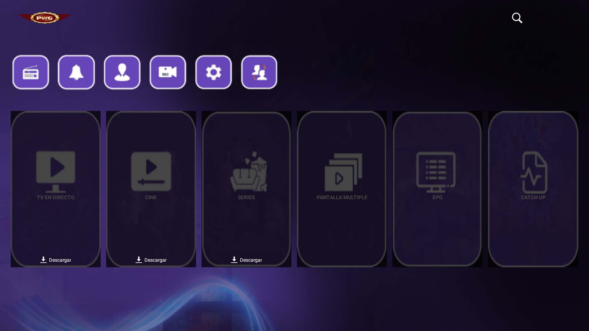 Interfaz de SMARTERS TEMA 4 V3 (mirrortv) lista para personalizar con tu marca