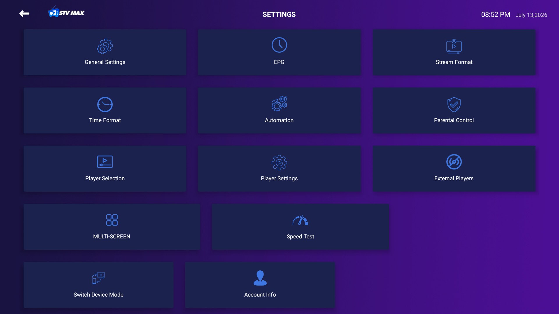 Multi Stream Pro — Settings (Multi-Screen, External Players)
