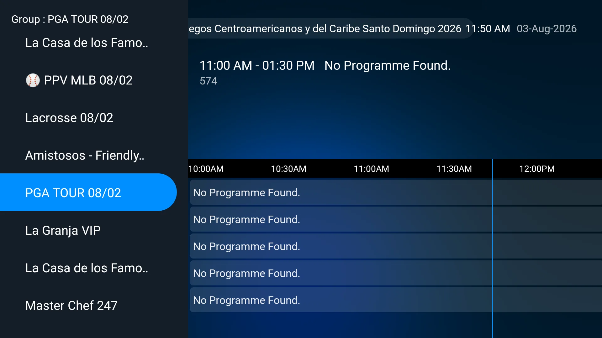 Neutro - Guia EPG con parrilla horaria por grupos