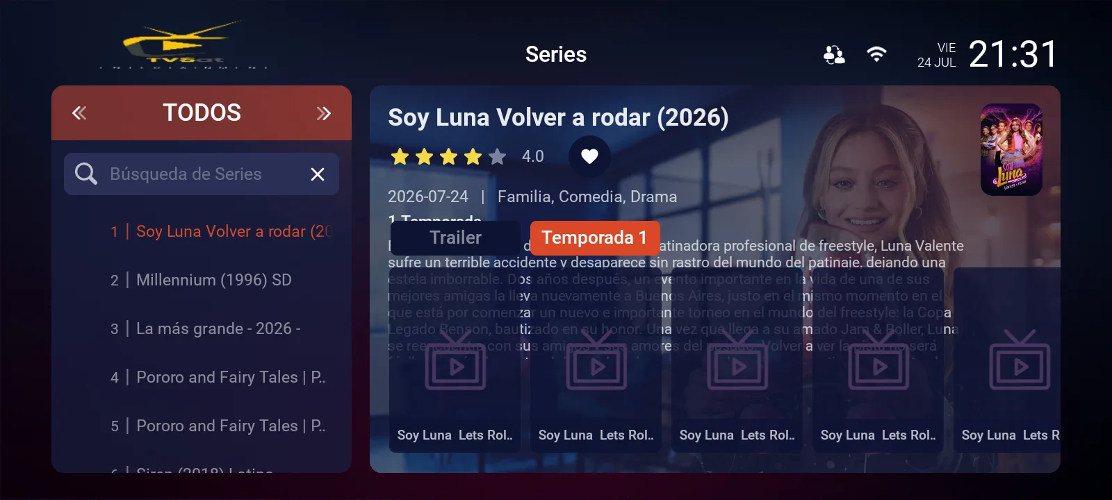 PURPLE EASY - Series con temporadas y episodios