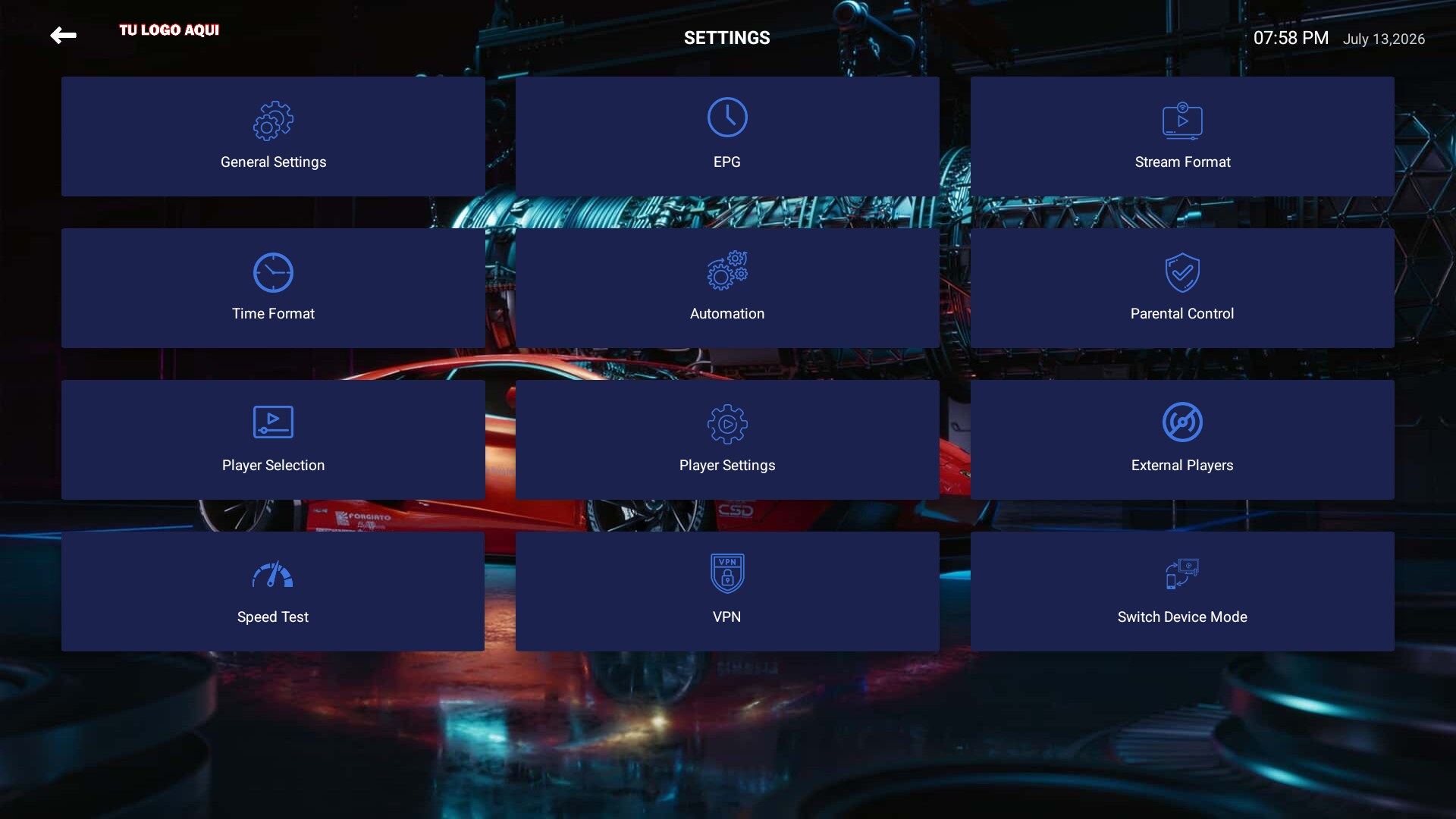 Radial Pro TV — Ajustes pro