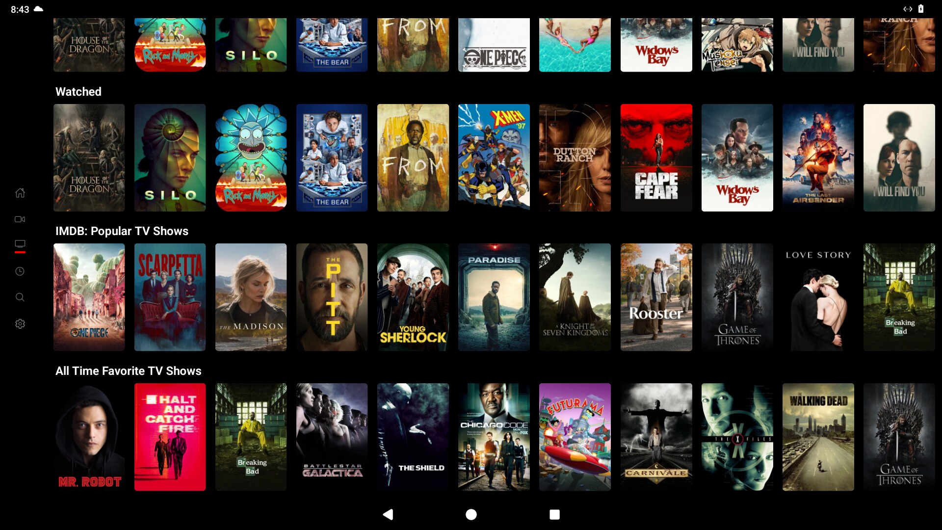 Sky Cinema Pro — TV Shows (IMDB Popular)