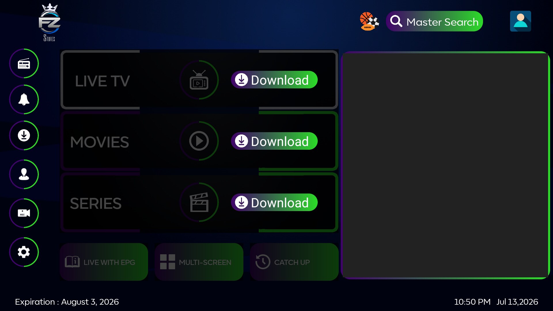 Interfaz de 32 SKY LIVE V4 lista para personalizar con tu marca