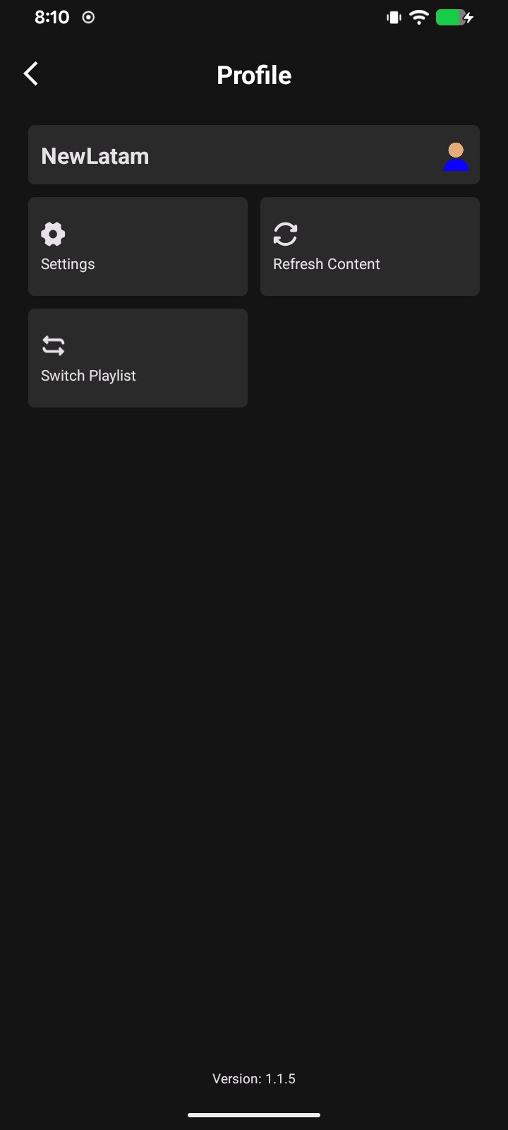 Smarters Dual Netflix — Perfil (celular)