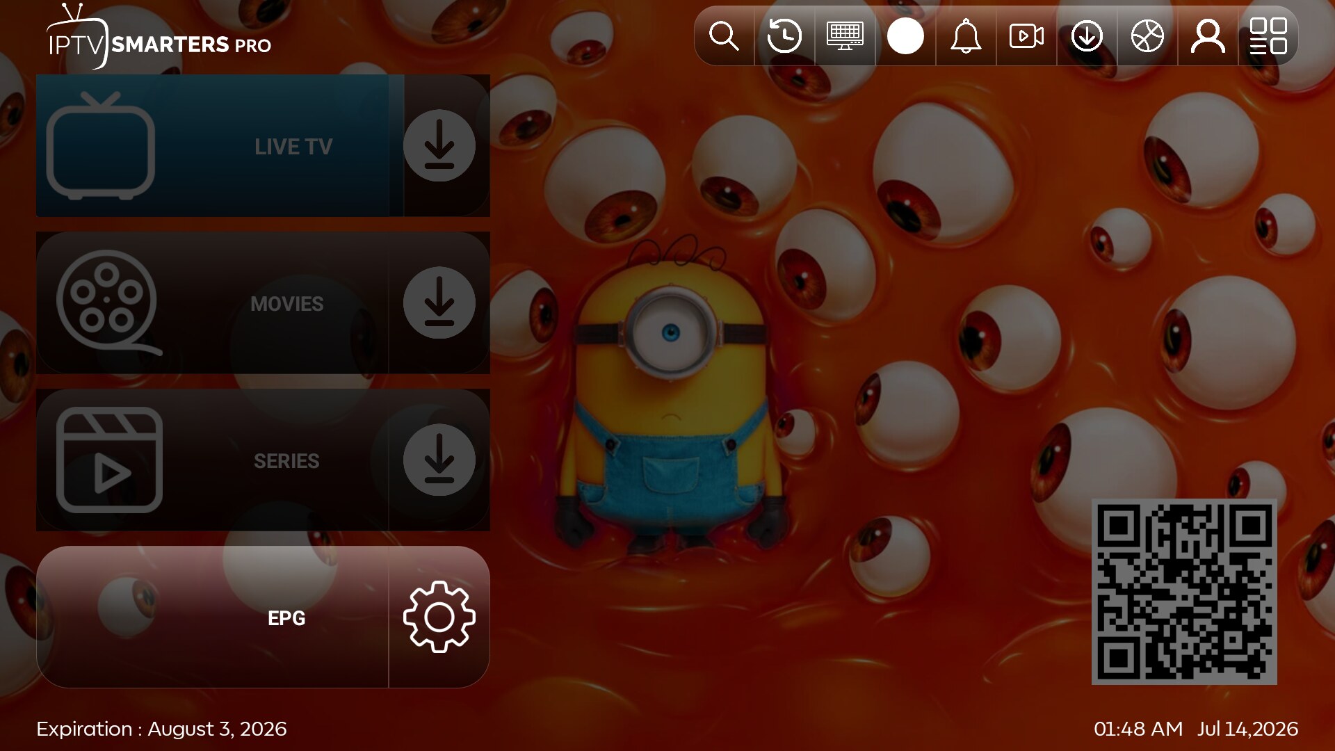 Interfaz de Smarters Pro V5 New Style TMDB lista para personalizar con tu marca