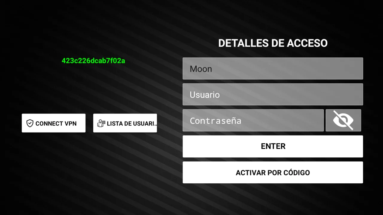 SMARTERS V5 GLASS — acceso con panel Multi-DNS