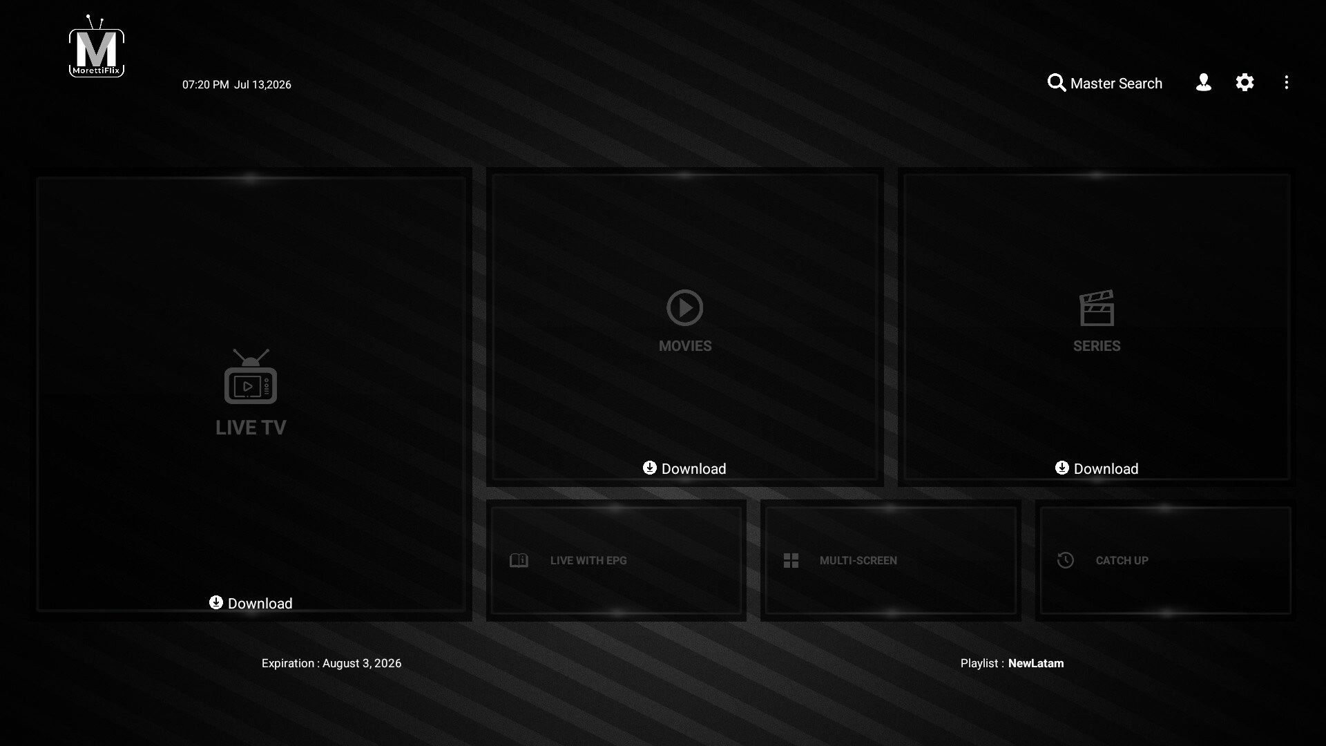 SMARTERS V5 GLASS — Home (rebrand en Waydroid)