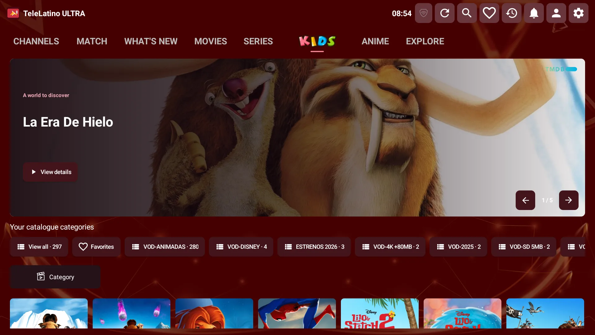 TeleLatino ULTRA — sección Kids para niños