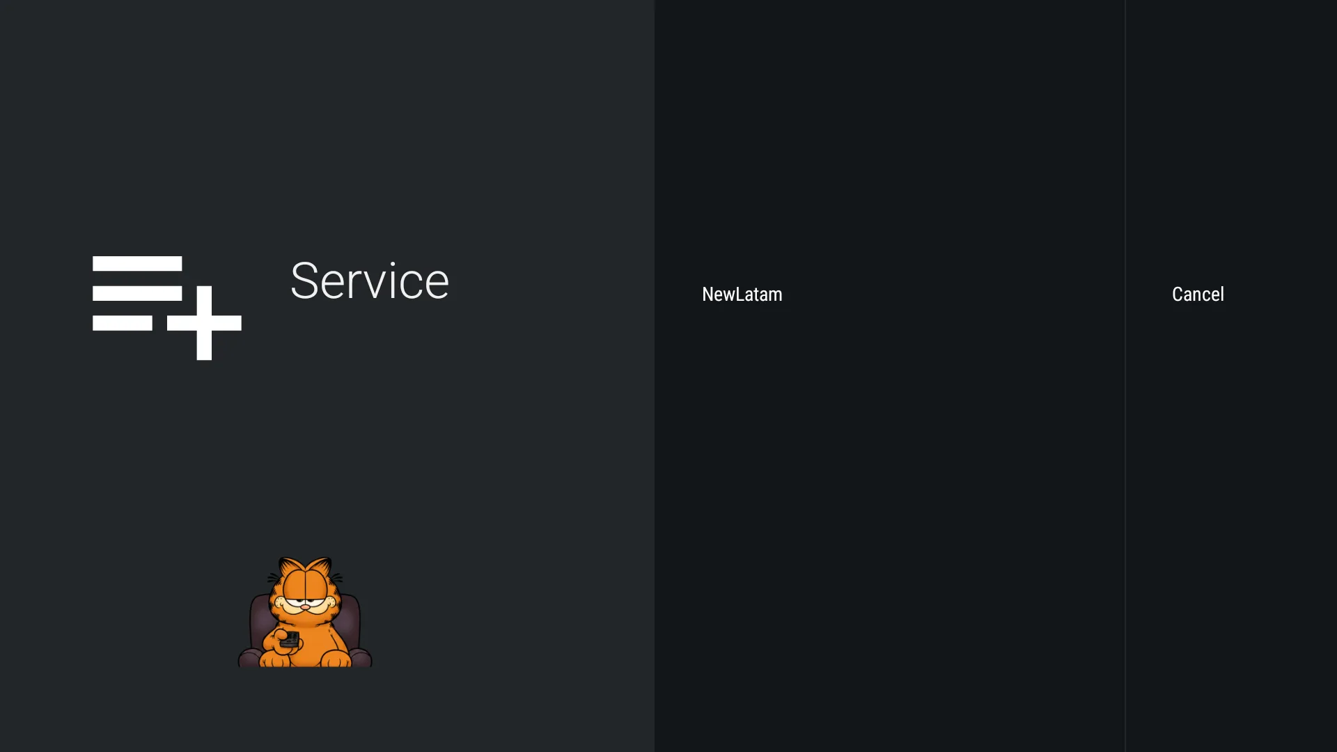 Login screen with server selection