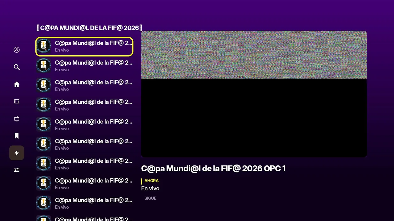 Mini-reproductor de TV en vivo con guía Ahora y Sigue
