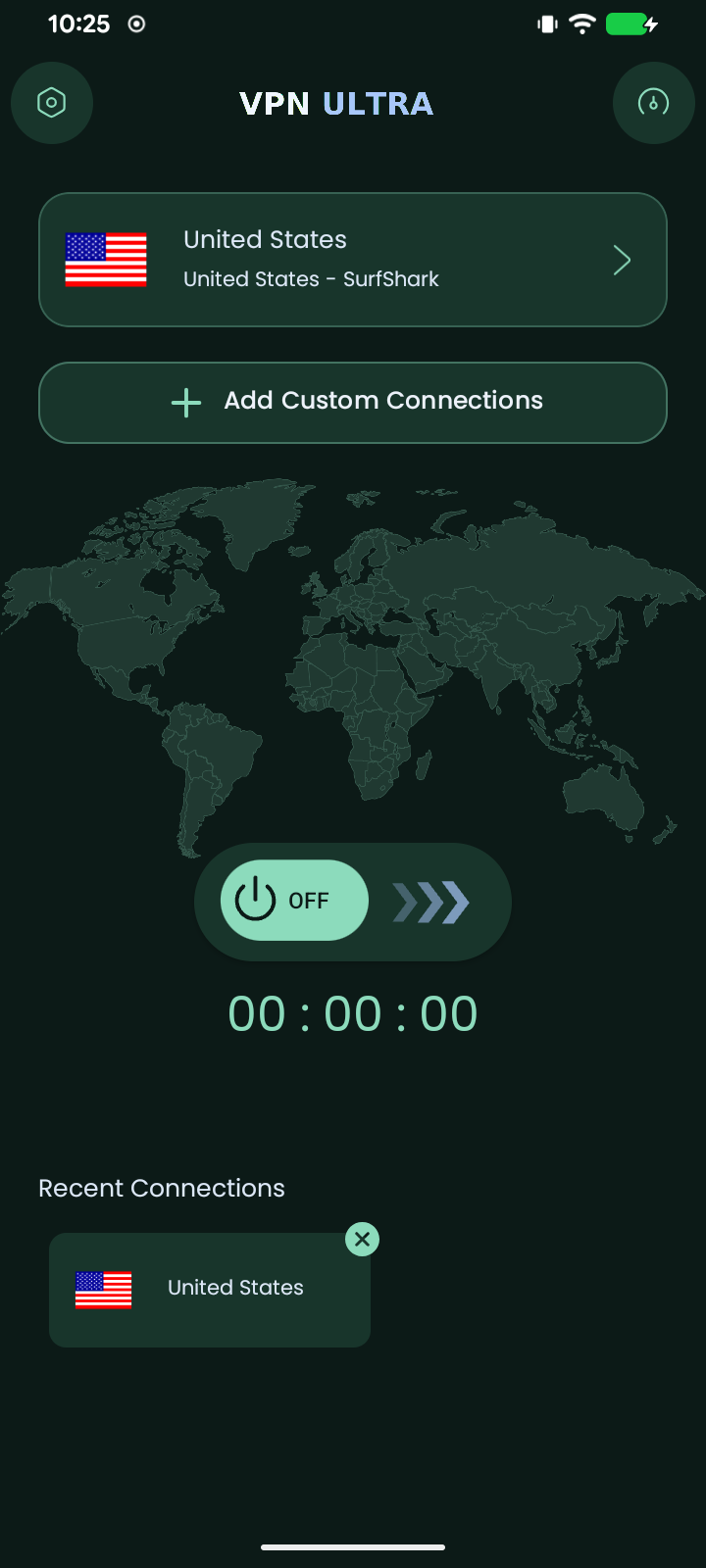 The portrait interface with the Emerald theme