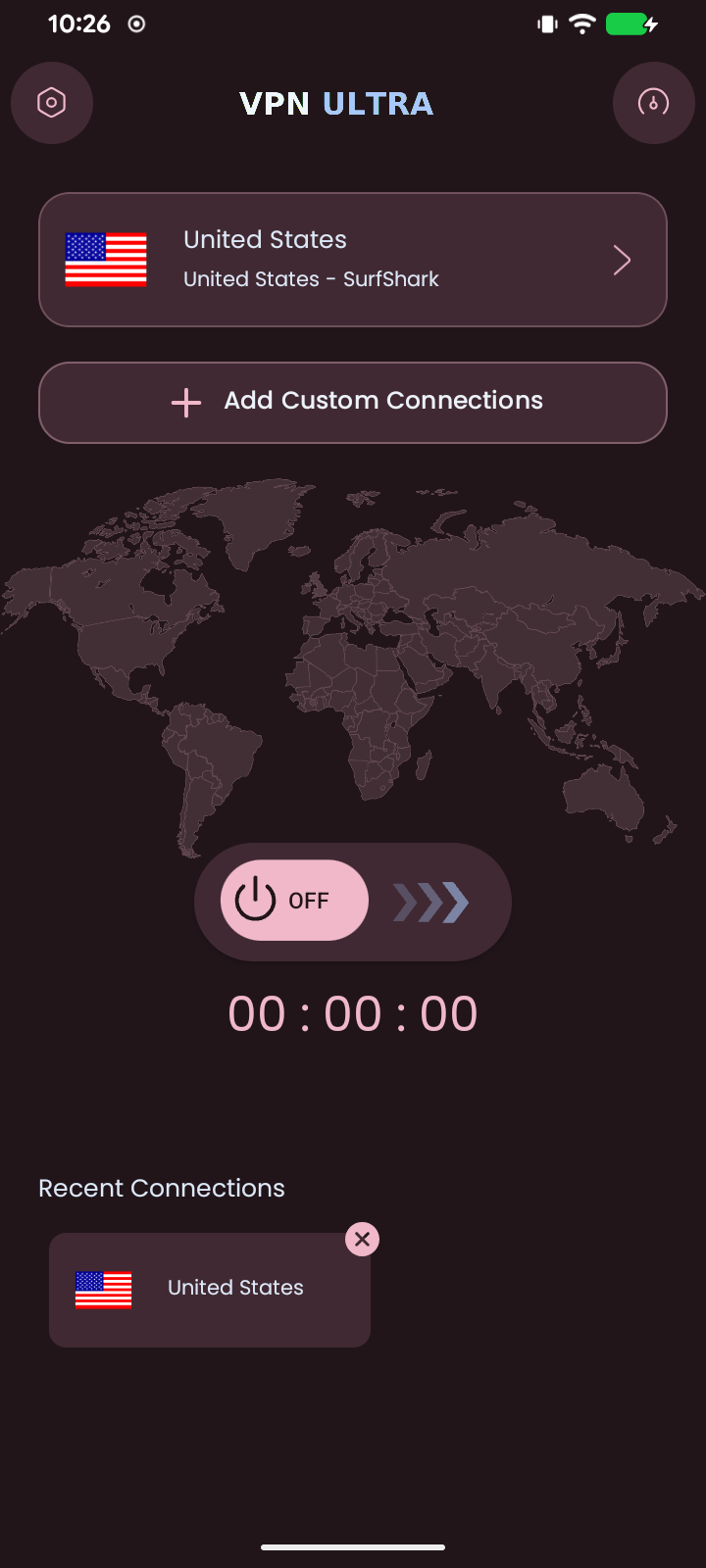VPN ULTRA en vertical con tema Rose