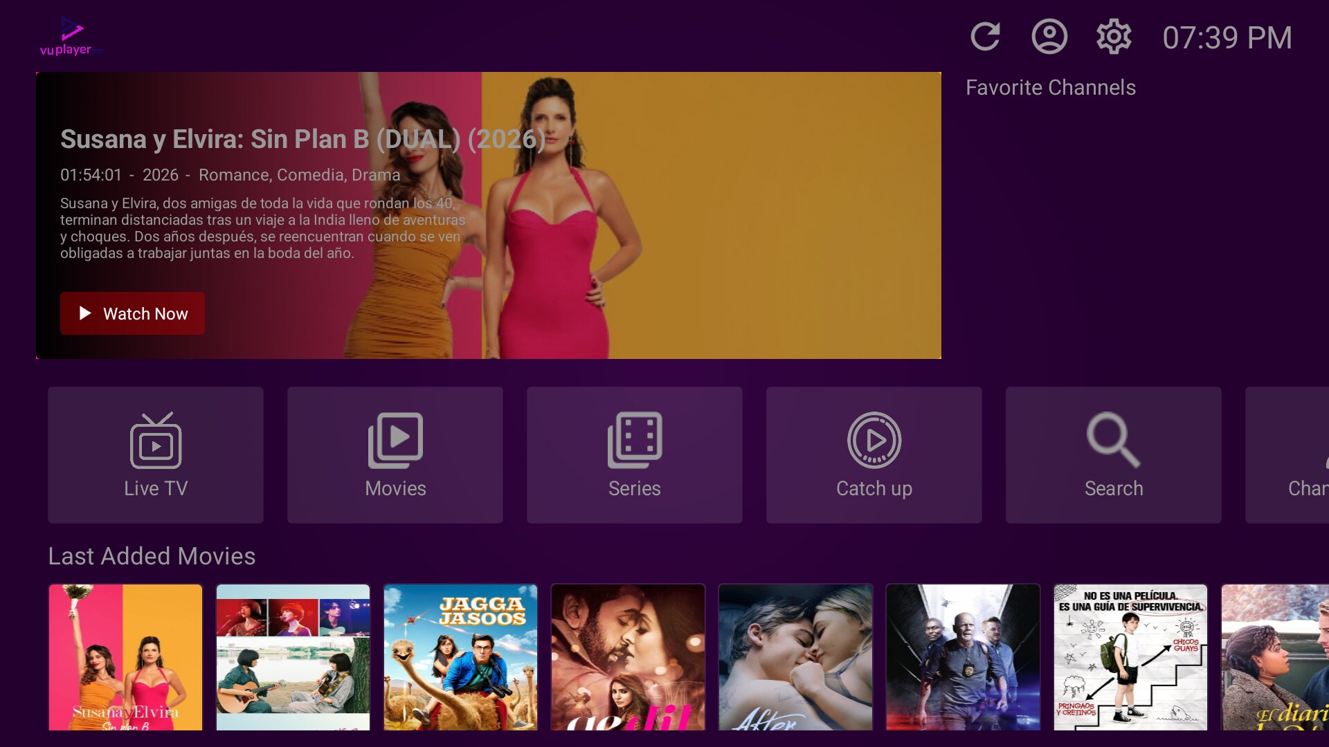 Interfaz de VUPLAYER RTX lista para personalizar con tu marca