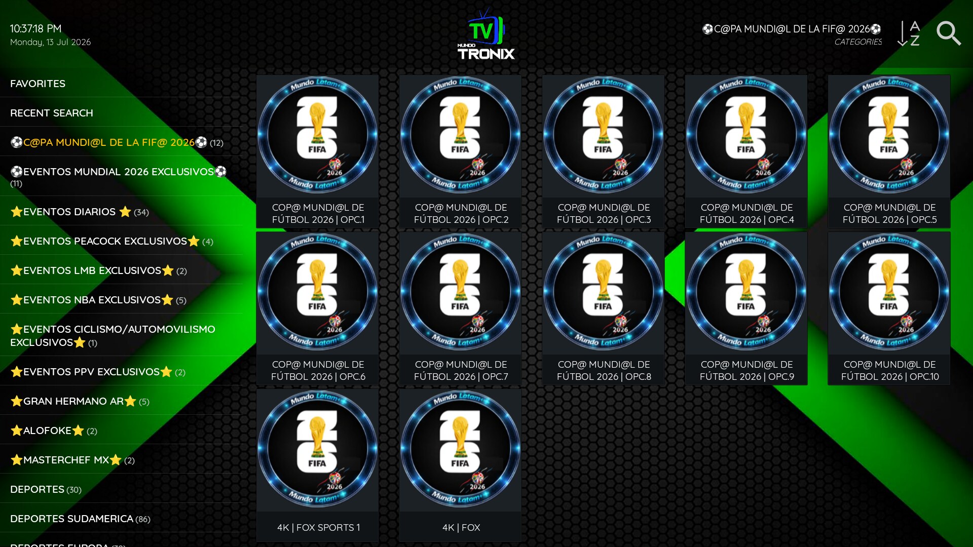 12 XC Normal — TV en vivo
