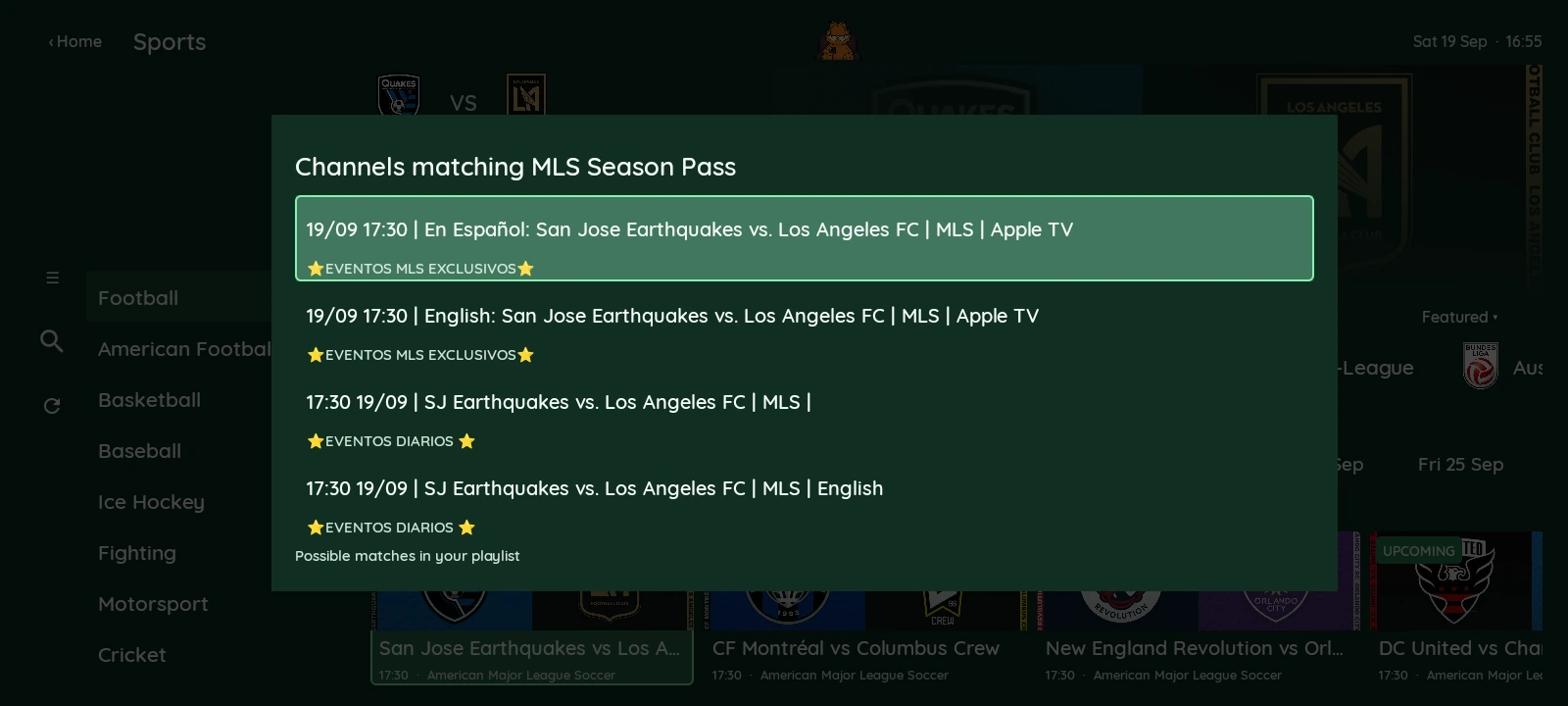 XCIPTV 2100 Green — Posibles coincidencias en la lista IPTV