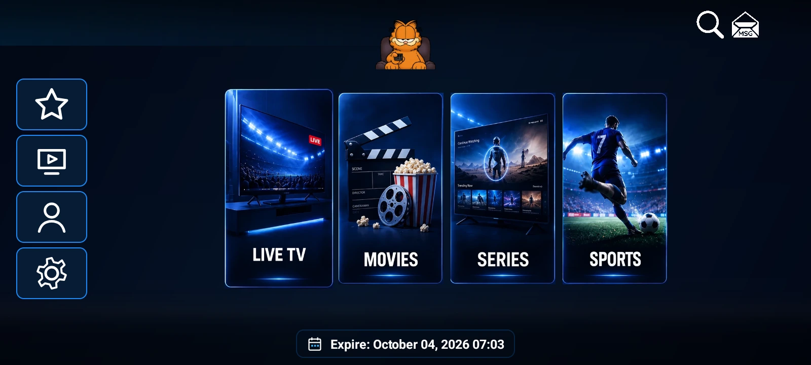 XCIPTV 2100: Blue Design, Sports and MAC Activation