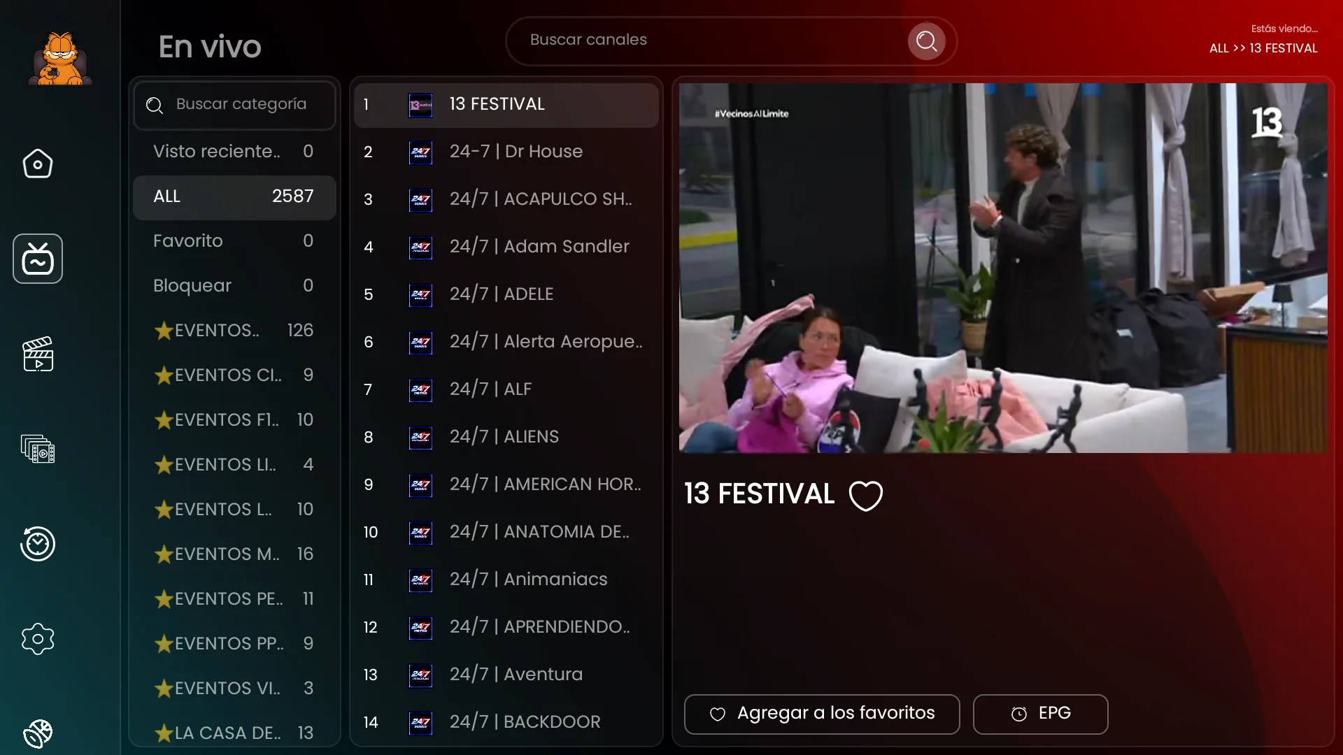 YOUTIVI ULTRA 6 TOPICS — TV en vivo con categorías, buscador y reproductor