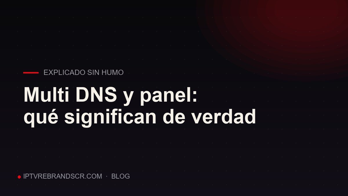 Multi DNS y panel de control: qué significan de verdad cuando compras un rebrand
